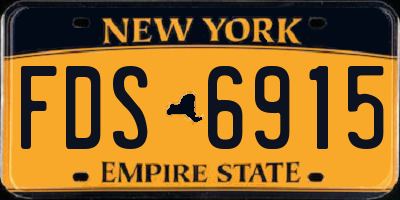 NY license plate FDS6915