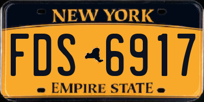 NY license plate FDS6917