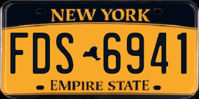 NY license plate FDS6941