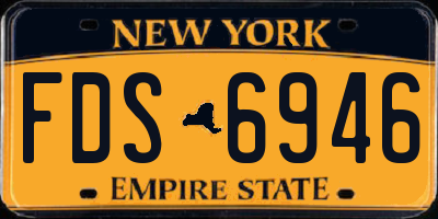 NY license plate FDS6946