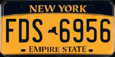 NY license plate FDS6956