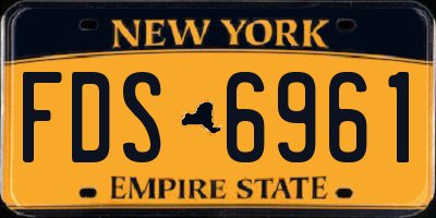 NY license plate FDS6961