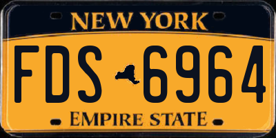 NY license plate FDS6964
