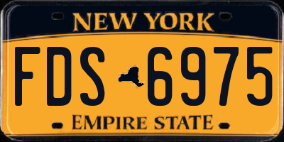 NY license plate FDS6975