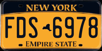 NY license plate FDS6978