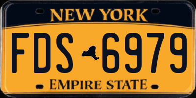 NY license plate FDS6979