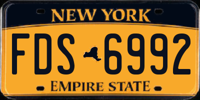 NY license plate FDS6992