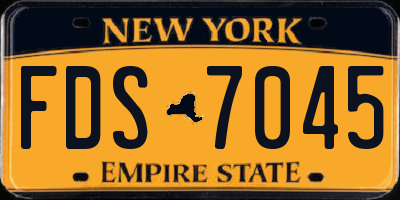 NY license plate FDS7045