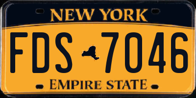 NY license plate FDS7046