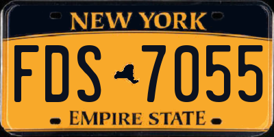 NY license plate FDS7055