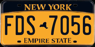 NY license plate FDS7056