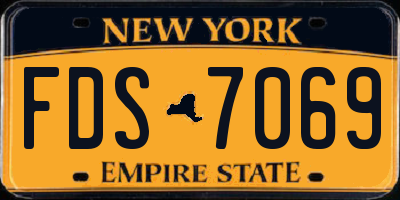 NY license plate FDS7069