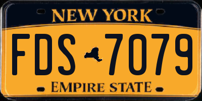 NY license plate FDS7079