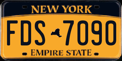 NY license plate FDS7090