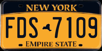 NY license plate FDS7109