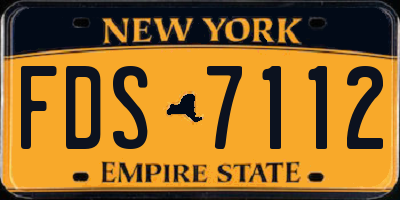 NY license plate FDS7112