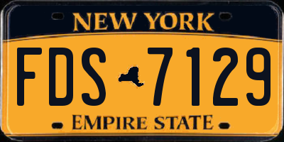 NY license plate FDS7129
