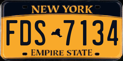 NY license plate FDS7134