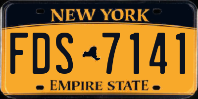 NY license plate FDS7141