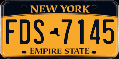 NY license plate FDS7145