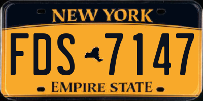 NY license plate FDS7147