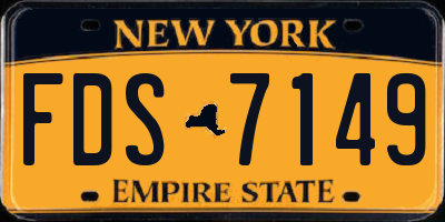 NY license plate FDS7149