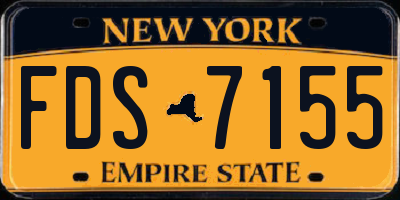 NY license plate FDS7155