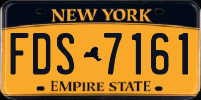 NY license plate FDS7161