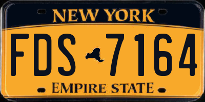 NY license plate FDS7164