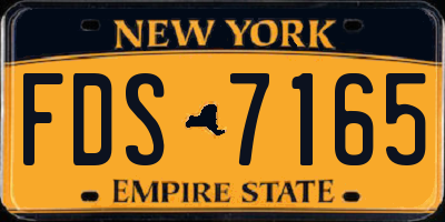 NY license plate FDS7165