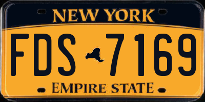 NY license plate FDS7169