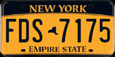NY license plate FDS7175