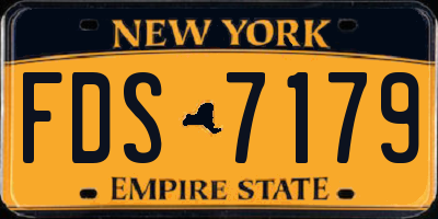 NY license plate FDS7179