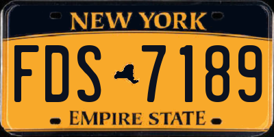 NY license plate FDS7189