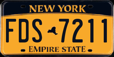 NY license plate FDS7211