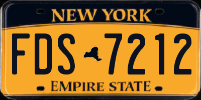 NY license plate FDS7212