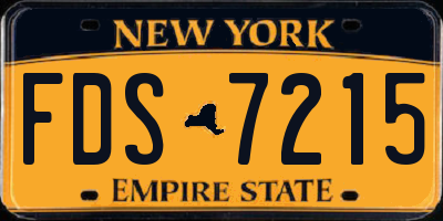 NY license plate FDS7215