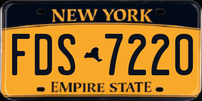 NY license plate FDS7220