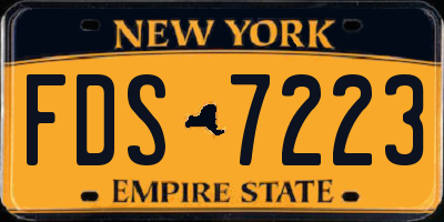 NY license plate FDS7223