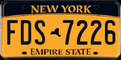 NY license plate FDS7226