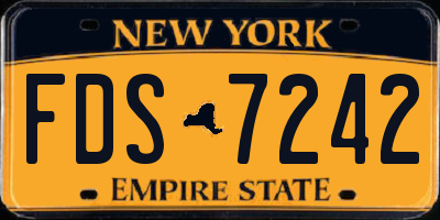 NY license plate FDS7242