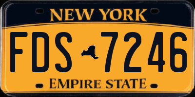 NY license plate FDS7246