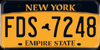 NY license plate FDS7248