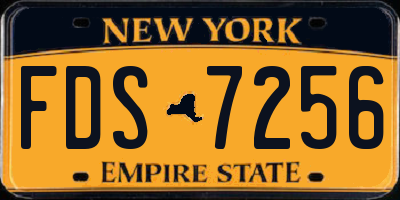NY license plate FDS7256