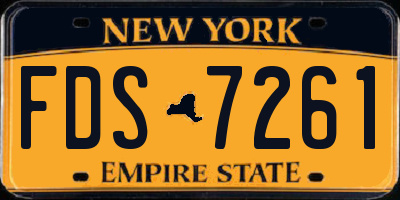 NY license plate FDS7261