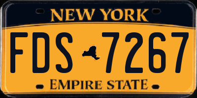 NY license plate FDS7267
