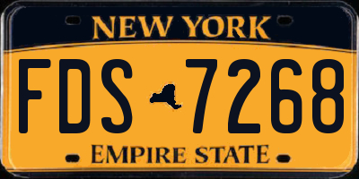 NY license plate FDS7268