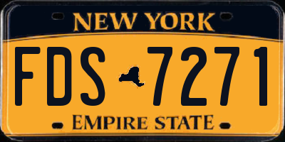 NY license plate FDS7271