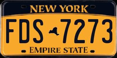 NY license plate FDS7273