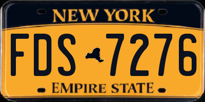 NY license plate FDS7276